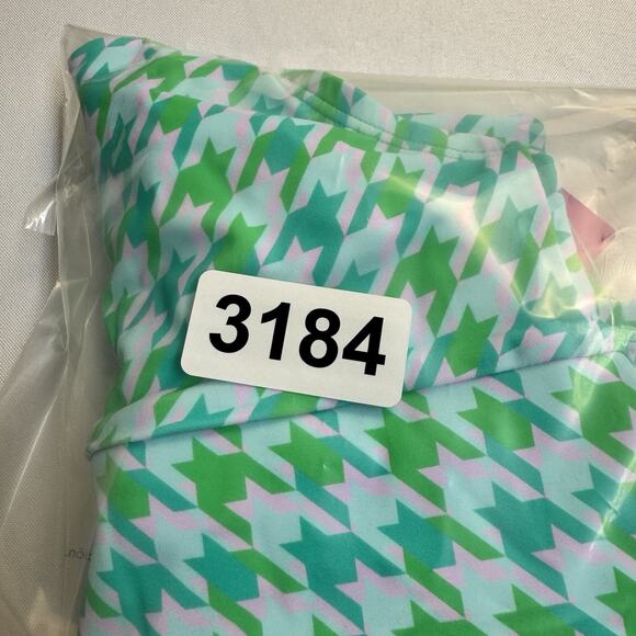 Ninety-Nine° High-Waist Cheeky Swim Bottoms Juniors Plus Size 2X Blue Green - Picture 7 of 7